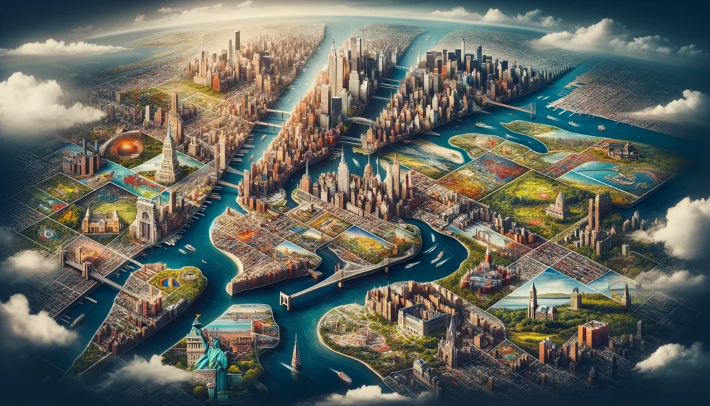 Los Condados y Distritos de la ciudad de Nueva York