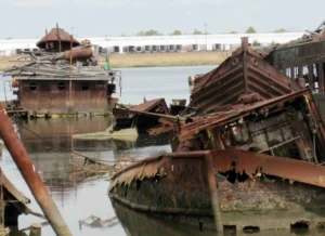 Cementerio de barcos en Nueva York