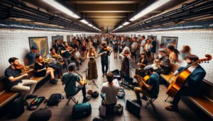 Músicos en el Metro de Nueva York